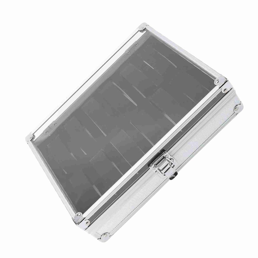 12 Grid Slots Watch Storage Box Aluminum Jewelry Display Box Watch Case Jewelry Storage