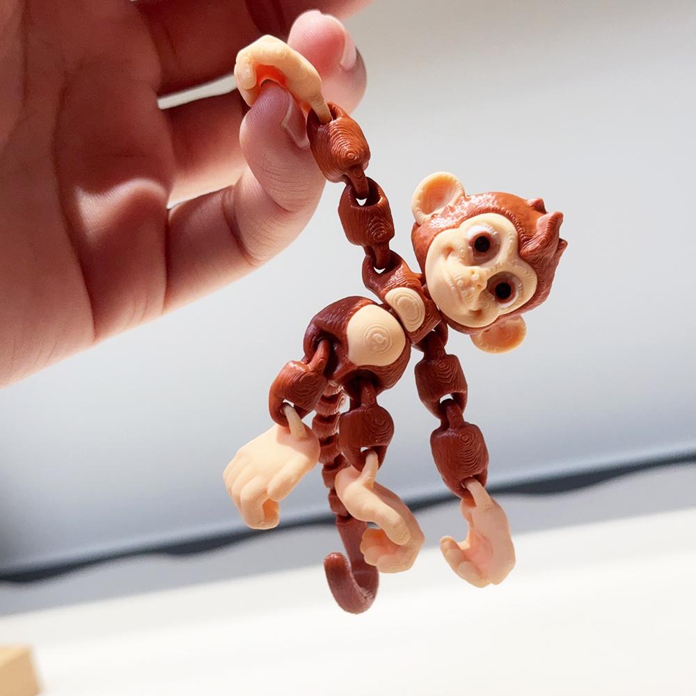 3D-печать Милая и Глупая Модель Обезьяны Пластиковое Украшение Настольное Украшение Скульптура Украшение Праздничный Подарок