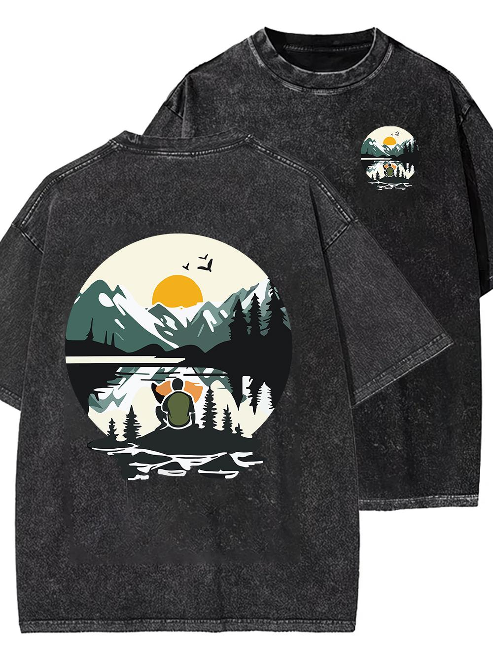 

Vintage Washed Unisexs Summer Fashionable Casual Loose Solid Color Multicolor Optional Sports Round Neck Short Sleeved Tshirt S