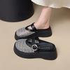 Woven Hollow Baotou Half Slippers 2025 Summer New Versatile Breathable Flat Bottom Beach Hole Shoes
