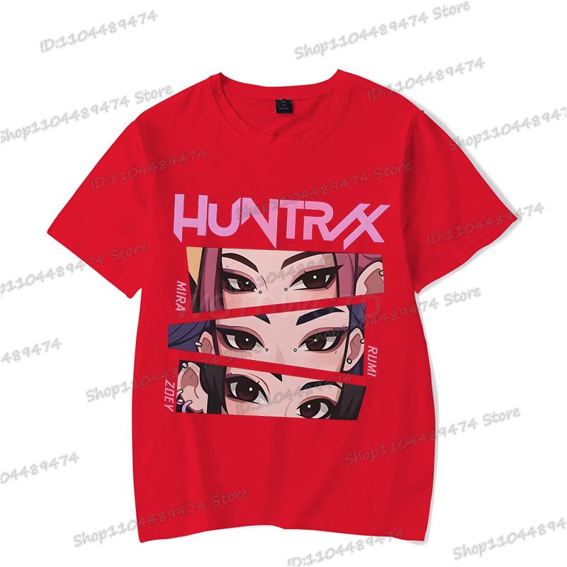 

Подростковые футболки Kpop с принтом «Охотники на демонов» Руми Зои Мира Аниме Летняя повседневная футболка Мужская Женская Корейский Ульччан Футболка Подарки S