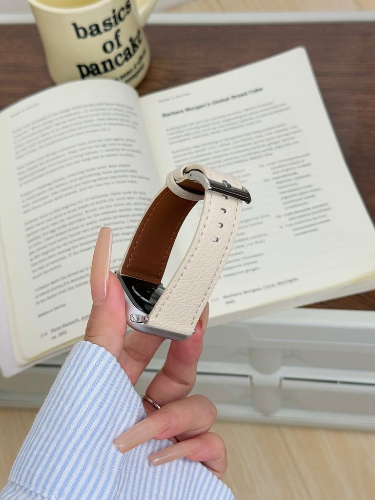 Nice Nata Leather loop Correa For Apple Watch band Series 11/10/9/8/7/6/5/4/3/2/1 38mm 40mm 41mm 42mm 44mm 45mm 46mm 49mm Strap