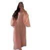 Middle East Arabian Women's New Temperament Stand-Up Collar Horn Sleeve Loose Large Size Dress Long Skirt