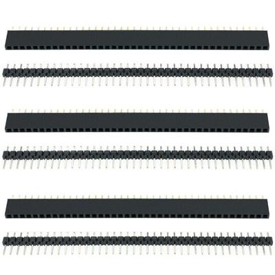 10 szt. 1x40Pin 2,54mm Jednorzędowe Żeńskie + 10 szt. 1x40 Męskie Złącze Listwowe