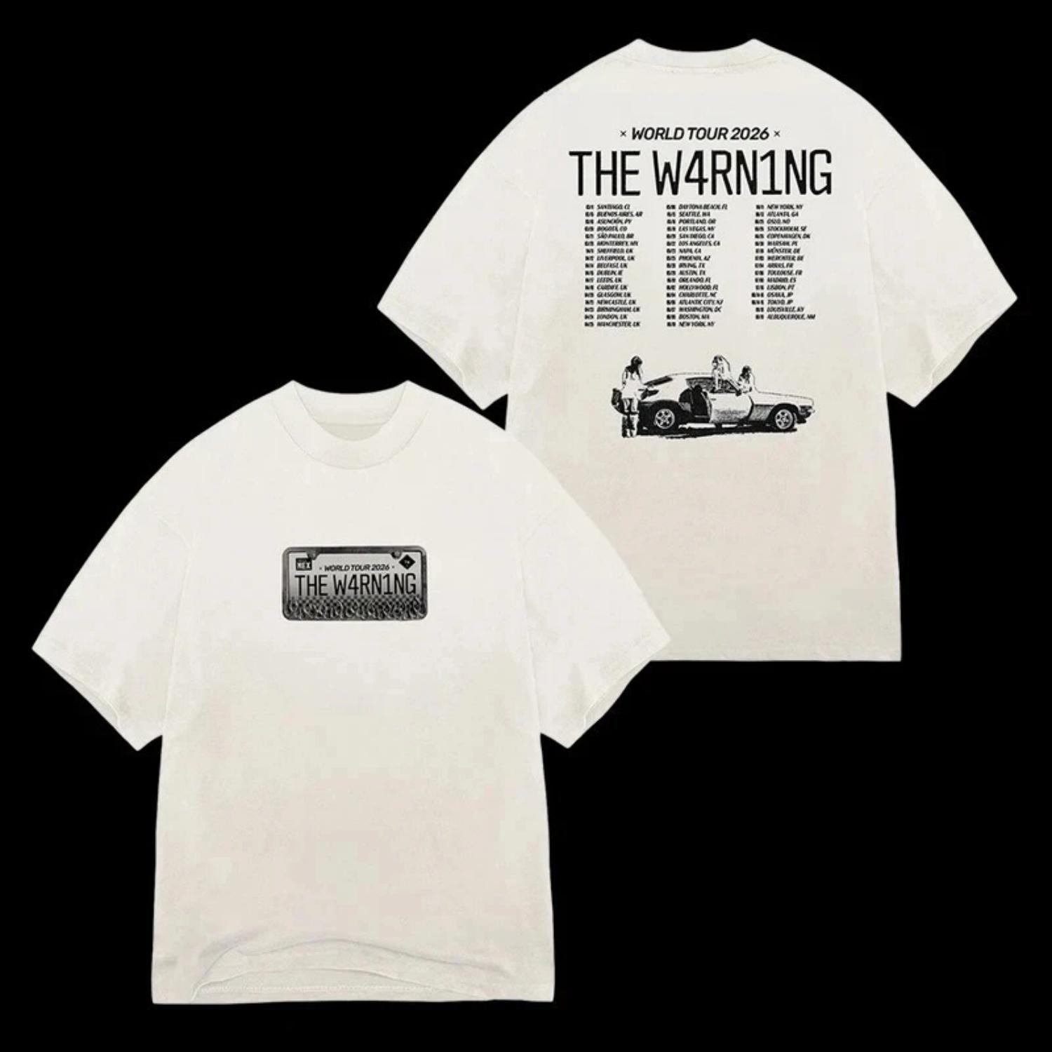

He Warning 2026 World Tour Dates T-shirt Unisex Pure Cotton T-shirt Casual Sports Outdoor Outfit S чёрный