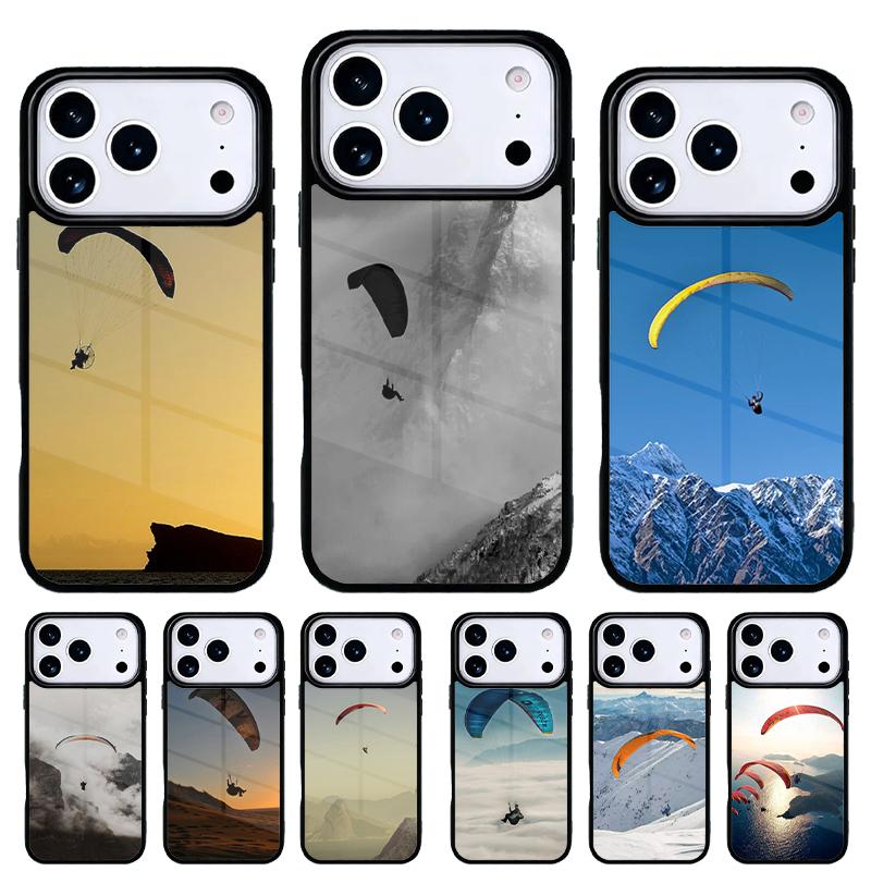 Paragliding Sport Phone Case for iPhone 17 Air 16e 15 14 13 Pro Max Back Cover for 12 11 Pro Coque