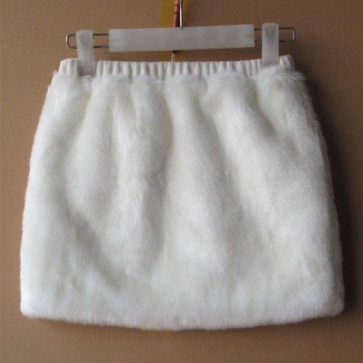 Podzimní a zimní nová kožešinová krátká sukně módní imitace králičí kožešiny sukně dámská všestranná sukně s vysokým pasem slim trendy