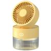 Portable Mini USB Desktop Fan Humidifier Mist Cooling Quiet with LED Light for Office Home Use