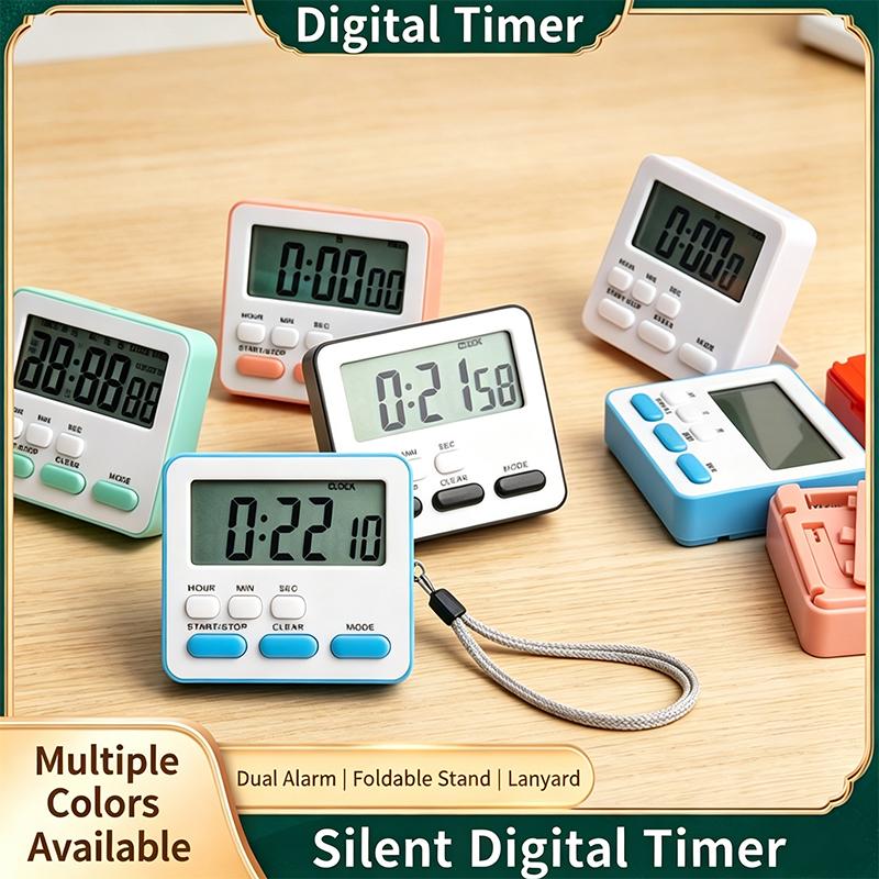 Digital Display Cooking Alarm Clock Kitchen Timer Sleep Stopwatch Clock House Countdown Kids Student Learning Time Manager