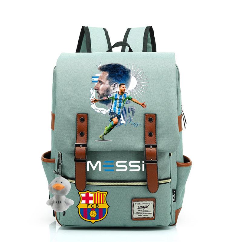 2023 neuer Schulranzen Lionel Messi Koreanischer Oxford-Stoff Rucksack Nylon, Reisetasche Damen Outdoor Rücken