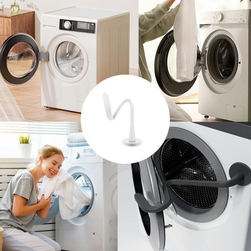 Washer Door Prop Punch Free High Stability Silicone Flexible Magnetic Washing Machine Door Holder Stopper for Home