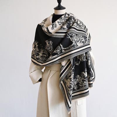 Luxury Thick Blanket Shawl Winter Warm Print Cashmere Scarf Women Wraps Bufanda Pashmina Female Travel Poncho Stoles
