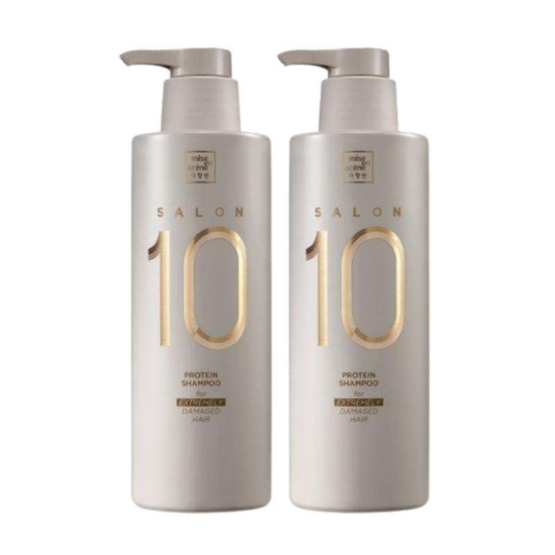 Mise en scène Salon 10 Protein Shampoo 500ml | Korean Protein Shampoo for Extremely Damaged Hair with Collagen & Amino Acid Care