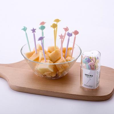 New Animal Cartoon Fruit Fork Fruit Sign Creative Fruit Fork Roztomilý Mini Fruit Sign