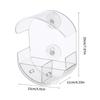 Acrylic Transparents Bird Feeders Parakeets Cage Birds Feeders Antiskid Stand for Feeding and Observing Birds