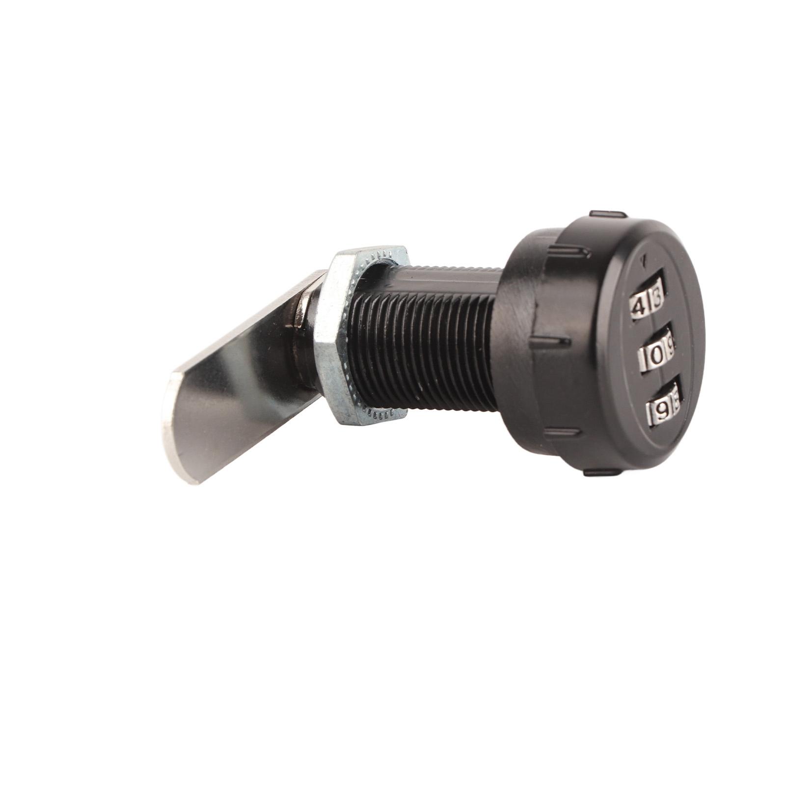 3-значный кодовый замок-кулачок для шкафчика, серебристый, из цинкового сплава, удобный пароль, кодовый замок для безопасности L=30.5 19~23mm cabinet thickness