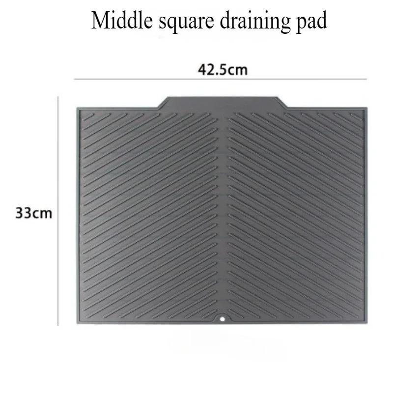 Silicone Wave Drying Mat Non Slip Dish Drainer Pad Heat Resistant Foldable Kitchen Table Placemat for Countertop Insulation