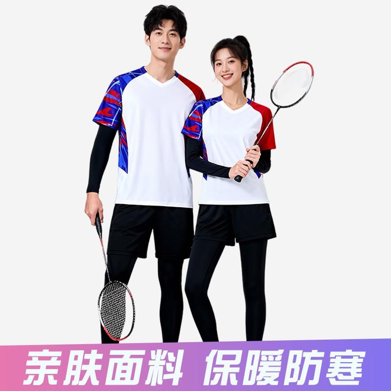 Quick-Dry Breathable Badminton Shirt Shorts Set Men Women Tennis Volleyball Training Sportswear