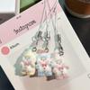 Bag Pendant Lightweight Mini Bear Charm Keychain with Soft Flocking Texture Lanyard Phone Bag Gift Accessory