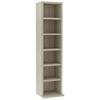 CD Cabinet In Sonoma Oak Finish 21 X 20 X 88 Cm Particleboard