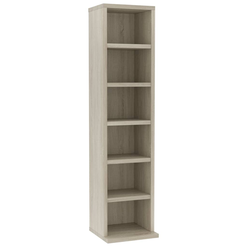 CD Cabinet In Sonoma Oak Finish 21 X 20 X 88 Cm Particleboard