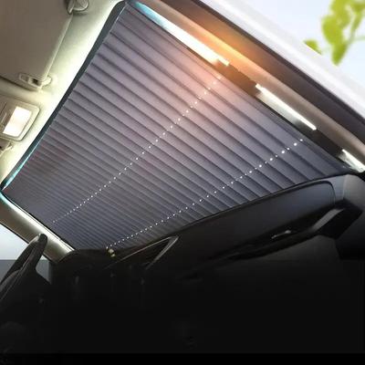 Car Front/rear Window Visor Visor Retractable Windshield Curtain Car Visor Visor Summer UV Blocking Sun Protection