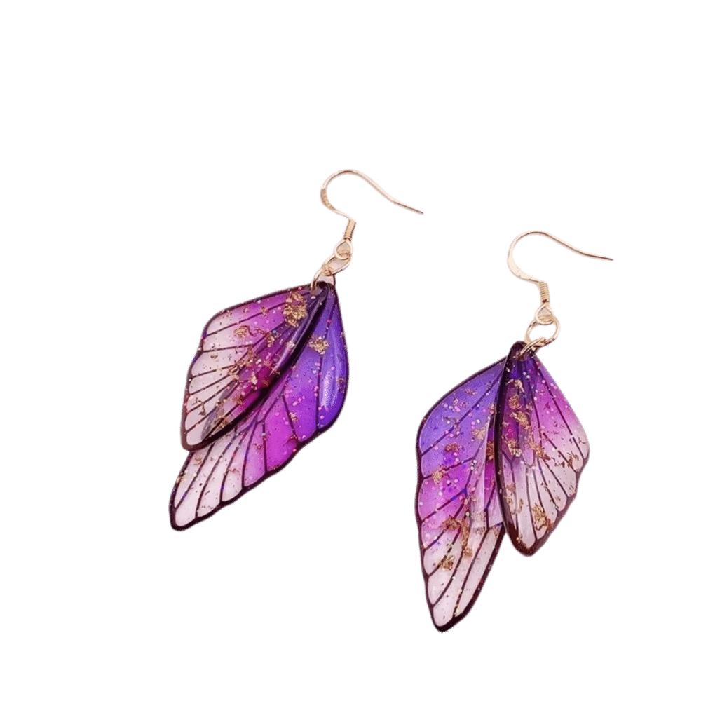 

Shiny Dangle Earrings Fairy Clear Women Ear Stud Fashion Jewelry Gradient Earrings Gift фіолетовий
