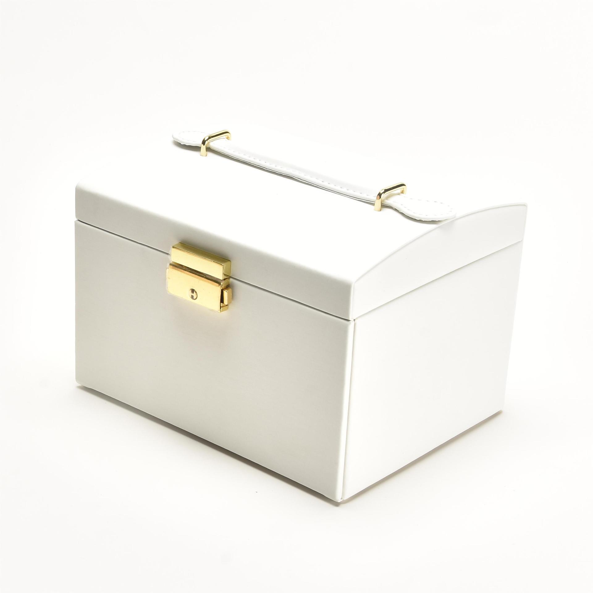 

Elegant Three-Layer Jewelry Box: High-Capacity Storage for Necklaces, Earrings, and Rings 18x13.5x12.5 cm