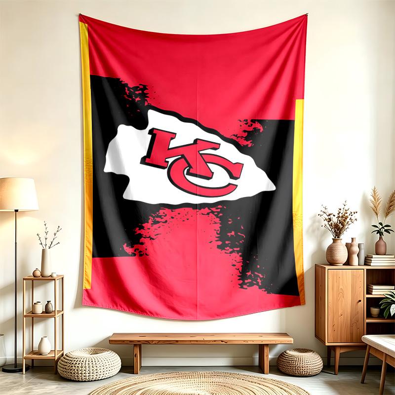 Kansas City Chiefs (28) Wandteppich Geeignet Für Die Dekoration Von Häusern Wohnheimen Und Schlafzimmern Weich Anzufassen Und Ein Perfektes Geschenk Für Freunde Und Familie