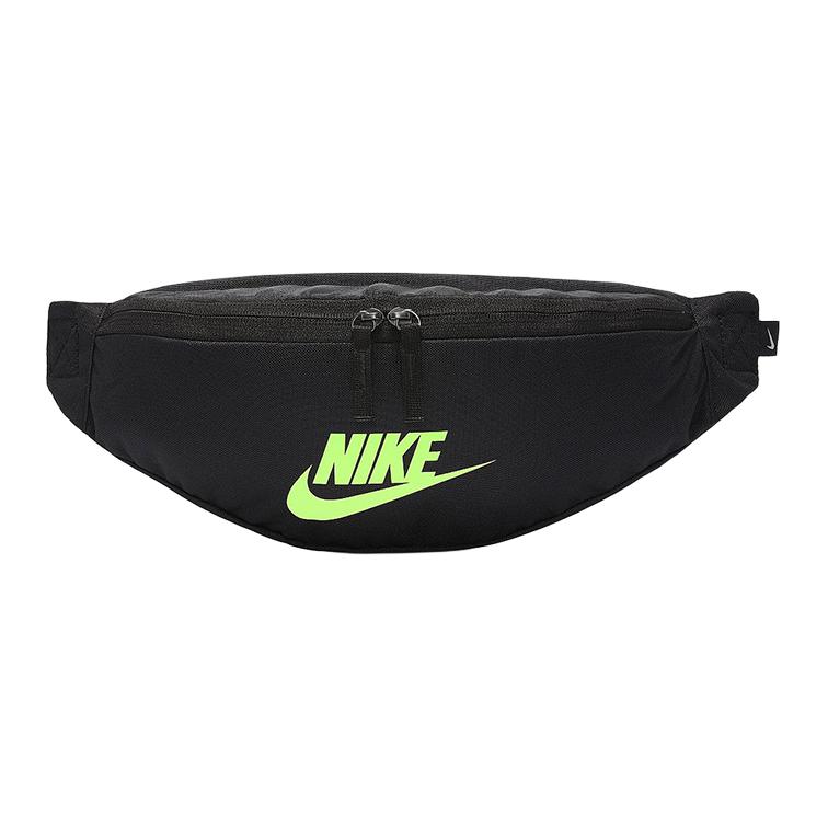 Nike Heritage Logo Zippered Fabric Waist Bag Unisex Waist Bag Black BA5750-019