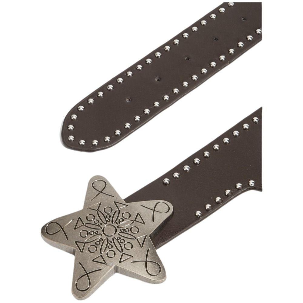 Solid Color Star Buckle Belt Multifunctional Wide Waistband Waist Chain Women's Accessories