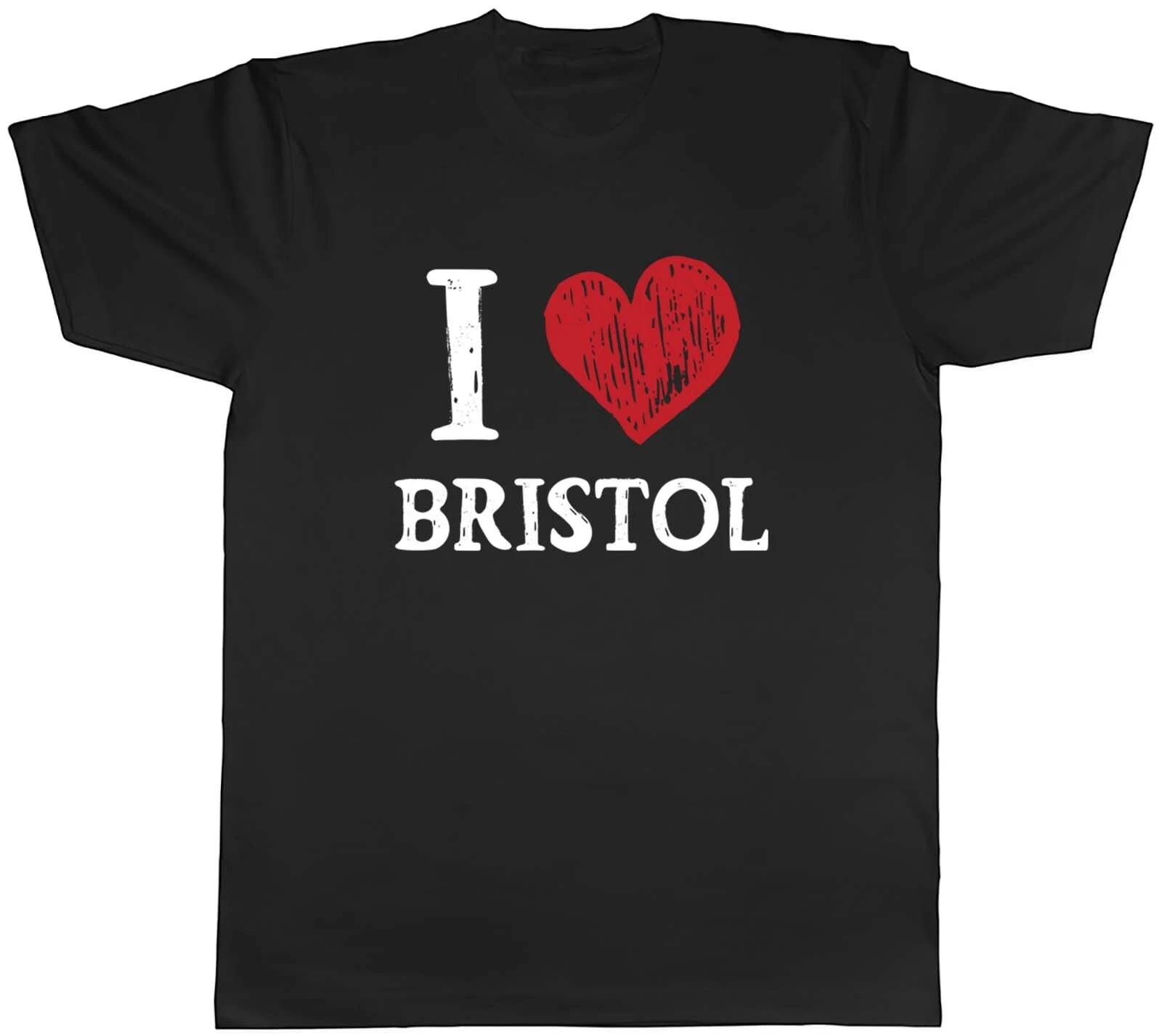I Love Bristol Mens T-Shirt Bristolian Bris Bristie Tee Gift XL