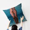 Minimalist Abstract Light Green Seawater Swimming Art Pillow Gift Home Office Decoration Pillow Bedroom Sofa Car CoverPillow Cas