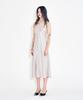 WARDOG Bias-Cut Acetate Drift Slit Dress Ivory