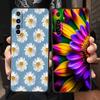Soft TPU Case For Realme C67 C63 C55 C53 C25 C21 10 11 12 13 GT 2 3 5 Pro Plus 5G Phone Cover Summer Sunflower Floral Flower Bag