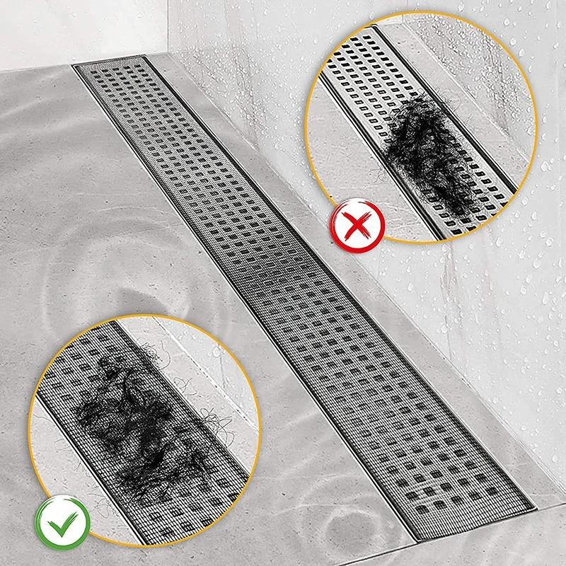 Hair Filter Shower Drain Grid Insect Prevention Autohesion Shower for Bathroom Items Trap Accessories Sink Bathtub Fixture Home