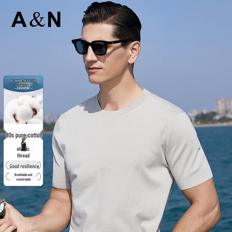 Antonio Men s Premium Jacquard 100% Cotton T-Shirt L/50