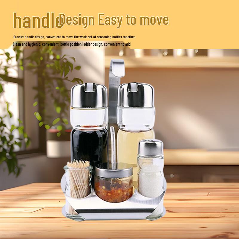 Yunshuang Modern 3-Tier Tabletop Spice Rack with 10-Piece Seasoning Bottle Set