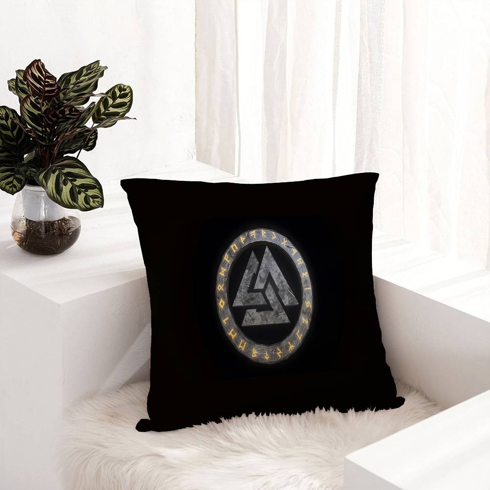 V-Valhalla V-Valknut Pillow Cover Design cushion Cover decor Holiday Decorati