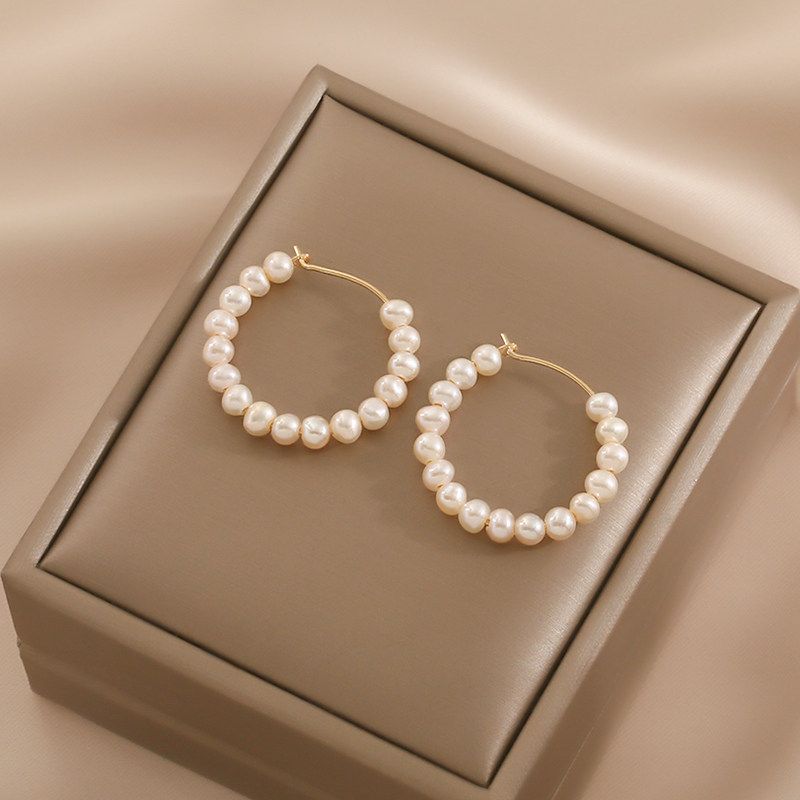Fashion Elegance Retro Female Pearl Personal Influencer Circle Small Size