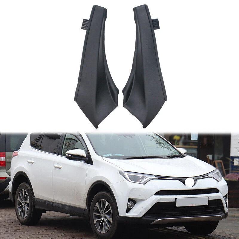 1 Pair Front Windshield Wiper Side Trim Cover Fender Hood End Caps For Toyota 2013 To 2018 53867-0R030 53866-0R030 as photo