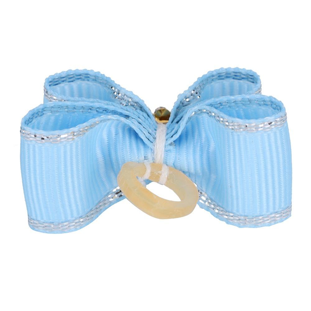 25Pcs Elastic Band Pet Hair Bow Pearl Decor Dog Hair Flower Cute Look Dog Bow Tie Pet Styling