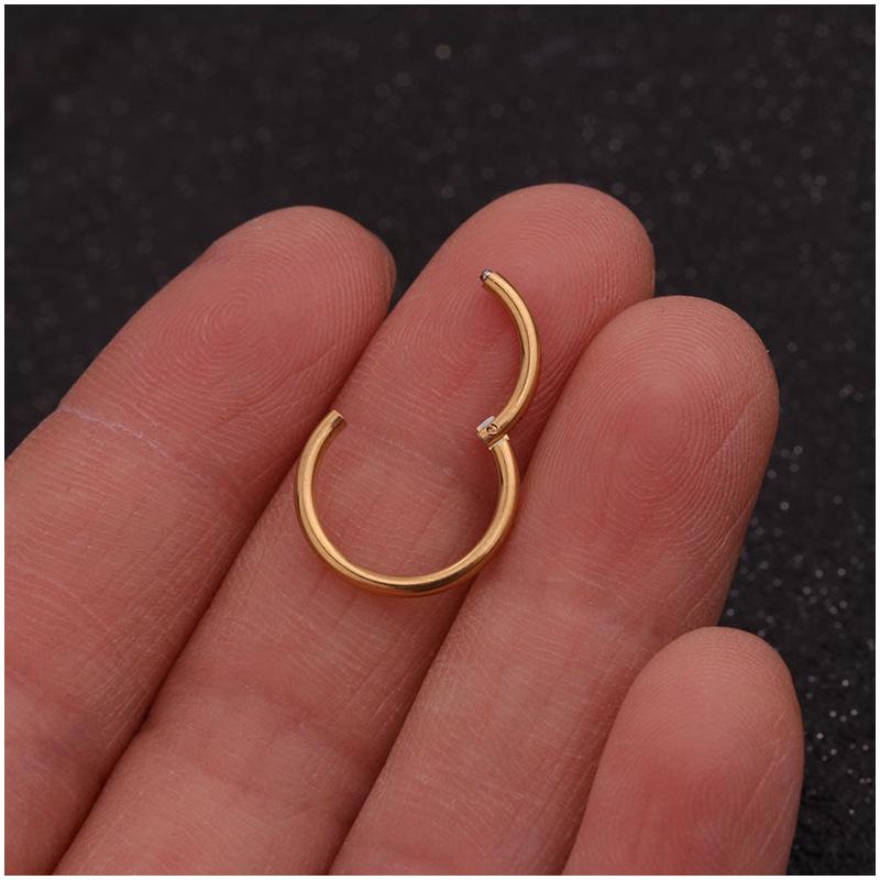 Stainless Steel Minimalist Open & Closed Nose/Ear Piercing Ring - European & American Style