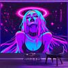 Neon Color Pattern Cyber Girl Fluorescent Uv Tapestry Indoor And Outdoor Family Games Club Party Decoration