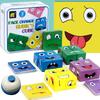 Cross-Border Face-Changing Magic Cube Building Blocks: Wooden Educational Tabletop Game for Kids and Parent-Child Interaction