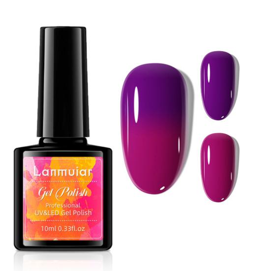 10 ml Schnelltrocknend Sichere Inhaltsstoffe Mehrere Farben Nagellack Temperaturverlaufsänderung Gel-Nagellack Nagelzubehör