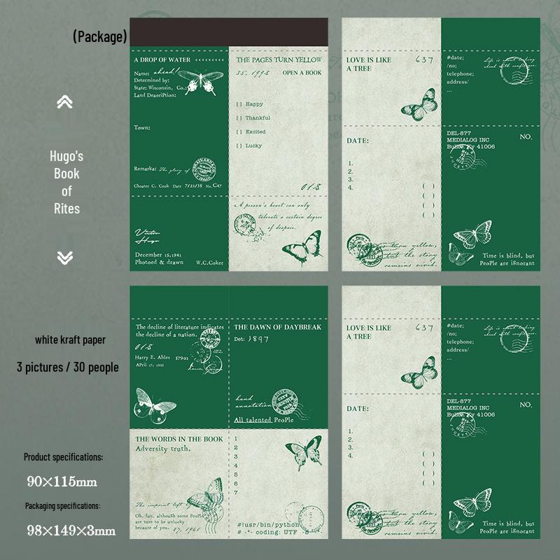 Literary Masters Notebook: Retro Bun Sticky Notes & Text Journal Collage (6 Styles)