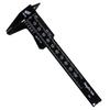 Niigata Seiki SK Plastic Caliper, Lightweight, Easy-to-Read Scale, 100mm, PC-100KD with Depth Bar, Black