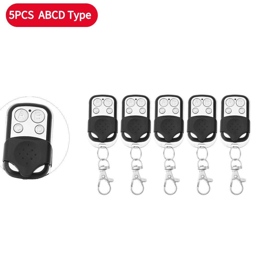 Universal 433MHz Remote Control Cloner 4 Button Garage Door Gate Opener 5pcs Set