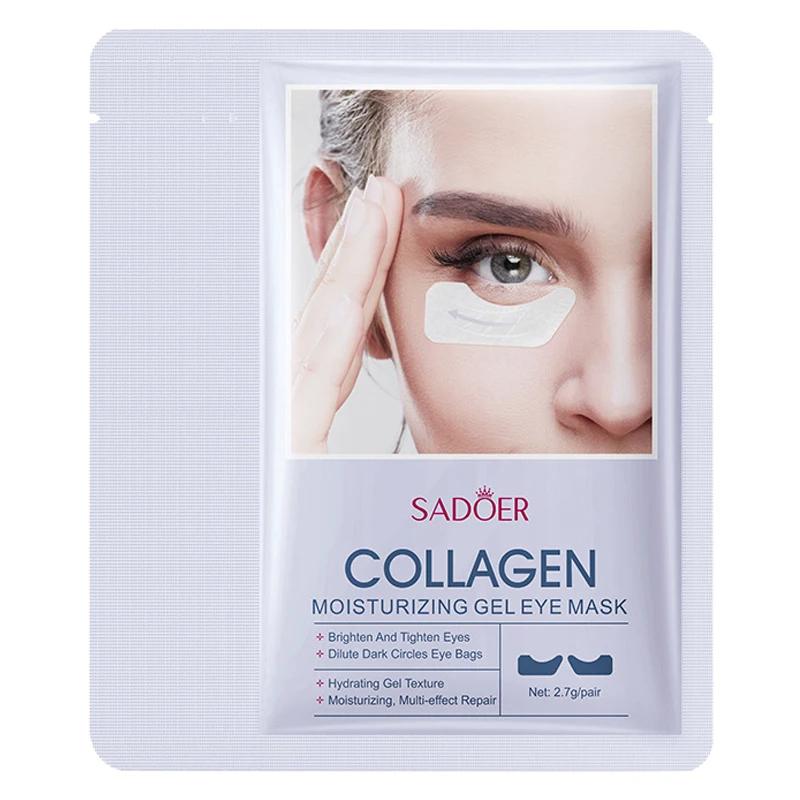 10 ks SADOER Kyselina hyaluronová Kolagenová Pleťová Maska na Čelo Oči Tváře Hydratační Zpevňující Hydratační Pleťové Náplasti Péče o Pleť